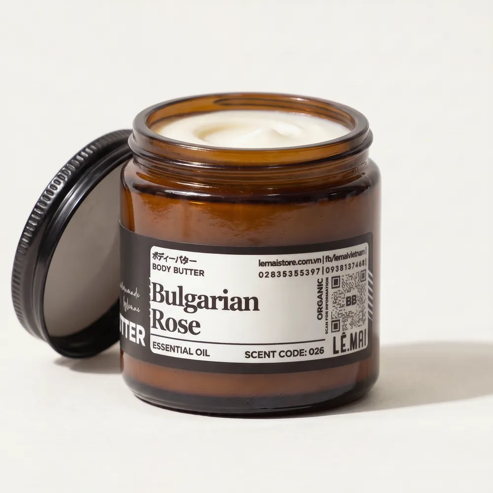 Bơ dưỡng thể Bulgarian Rose · hũ mở nắp | Lê Mai