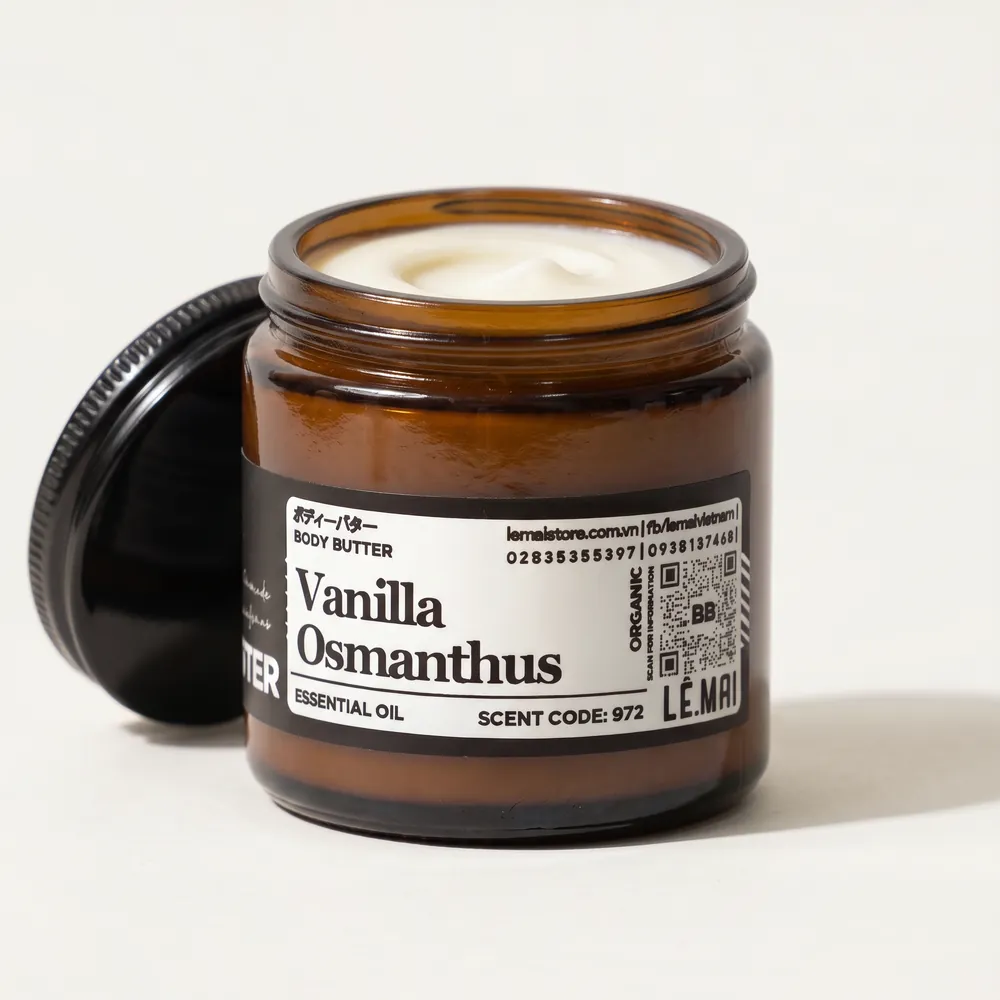 Bơ dưỡng thể Vanilla & Osmanthus · hũ mở nắp | Lê Mai