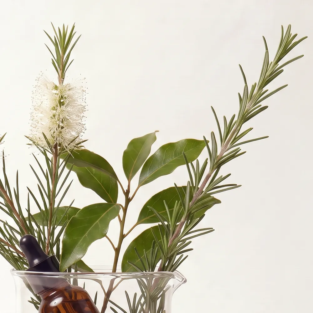Essential Oil Blend No.105, One Zero Five · close-up of ingredients in a glass | Lê Mai