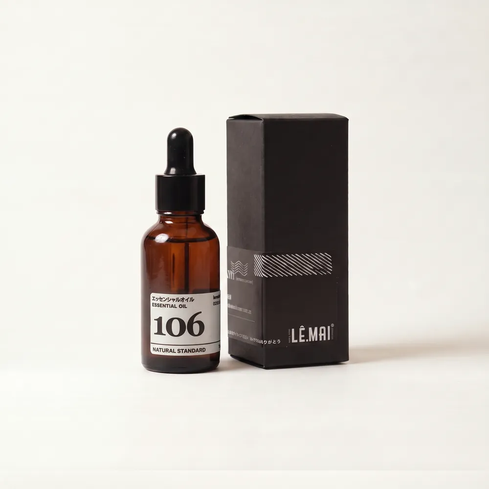 Essential Oil Blend No.106, One Zero Six · essential oil bottle and box | Lê Mai