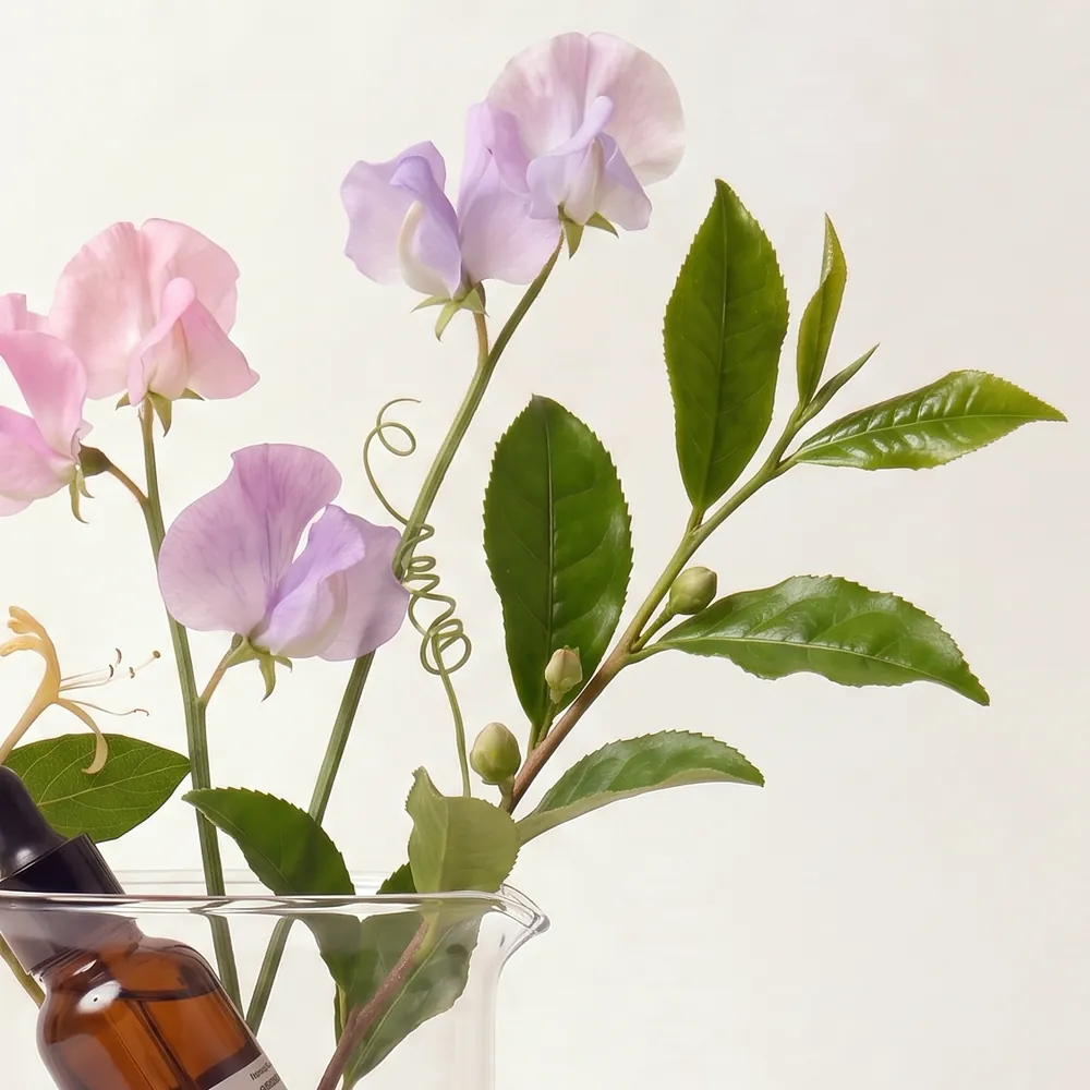 Essential Oil Blend No.9082, Nine Zero Eight Two · ingredients in a glass, close-up | Lê Mai