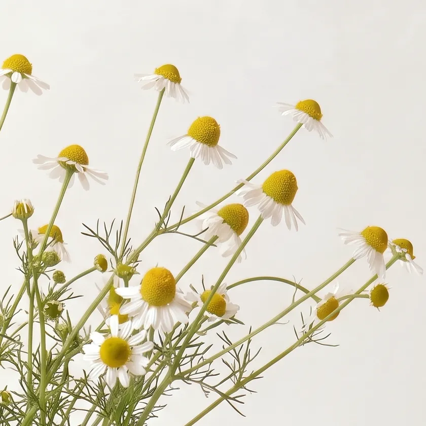 Tinh dầu Cúc Xanh La Mã – Blue Chamomile · cận nguyên liệu trong ly | Lê Mai