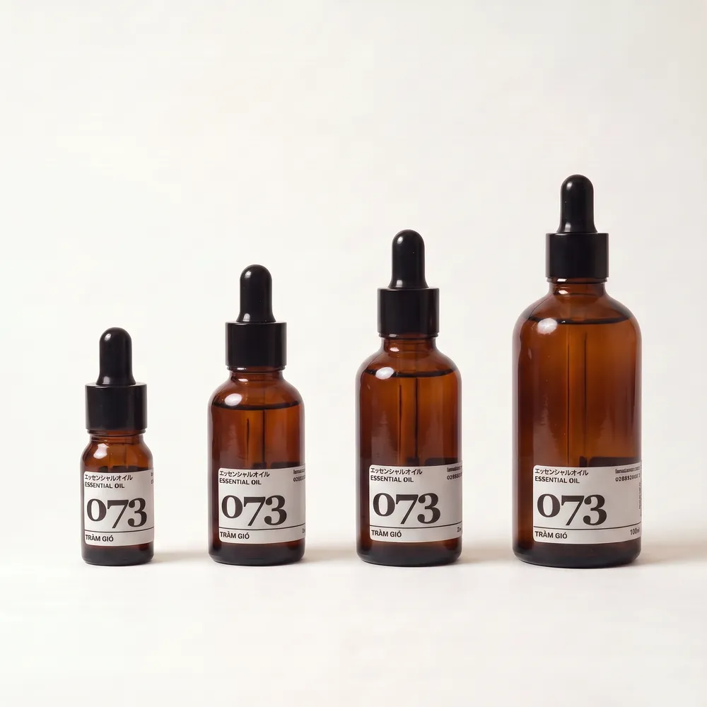 Tinh dầu Tràm Gió – Cajeput · 4 cỡ chai 10 ml, 30 ml, 50 ml, 100 ml | Lê Mai