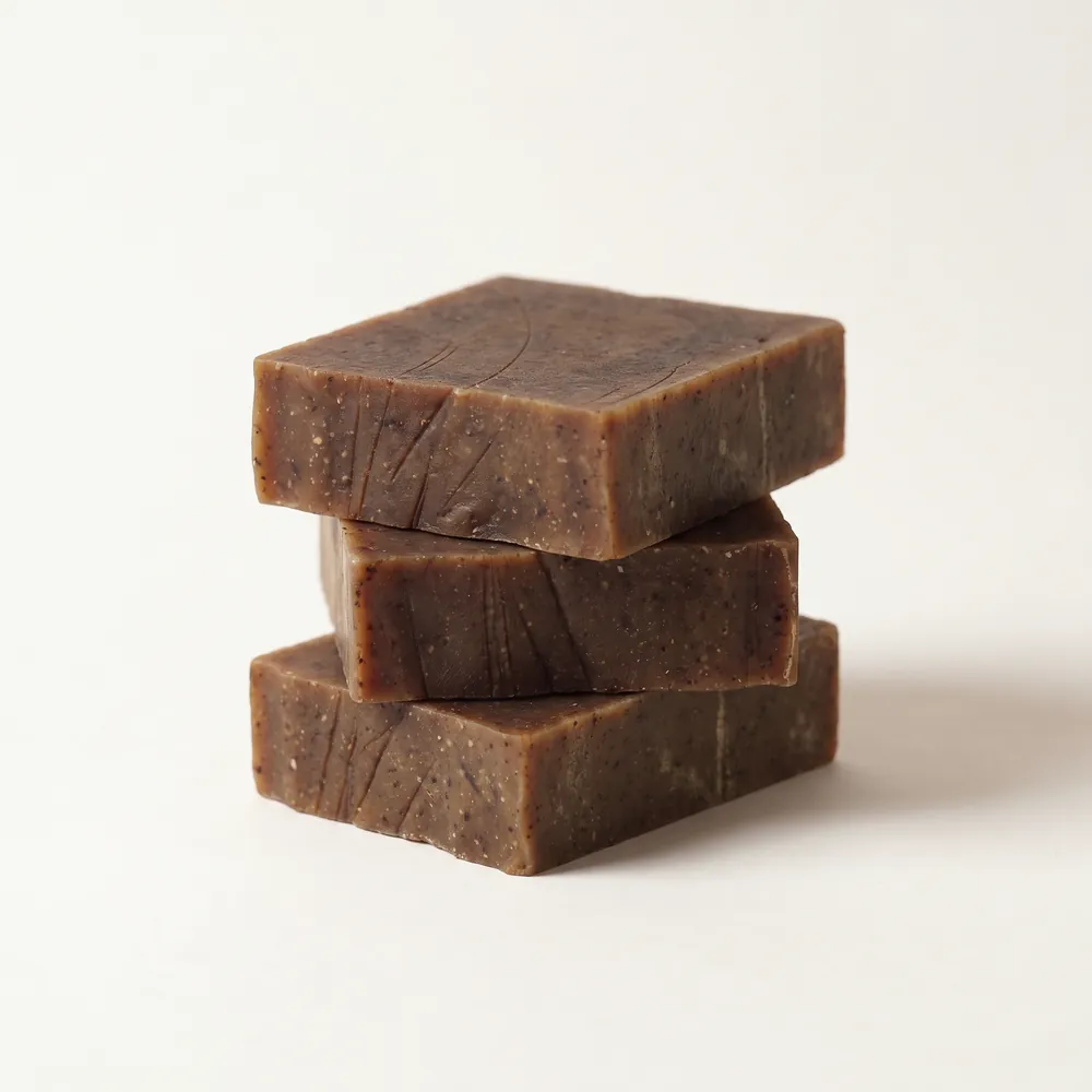 Mixed Herbs Tây Artisanal Soap · three stacked soap bars | Lê Mai