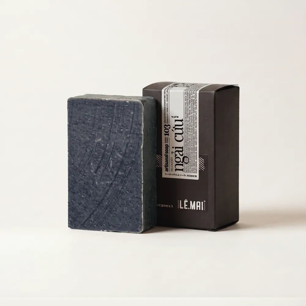 Mugwort Artisanal Soap · soap bar and box | Lê Mai