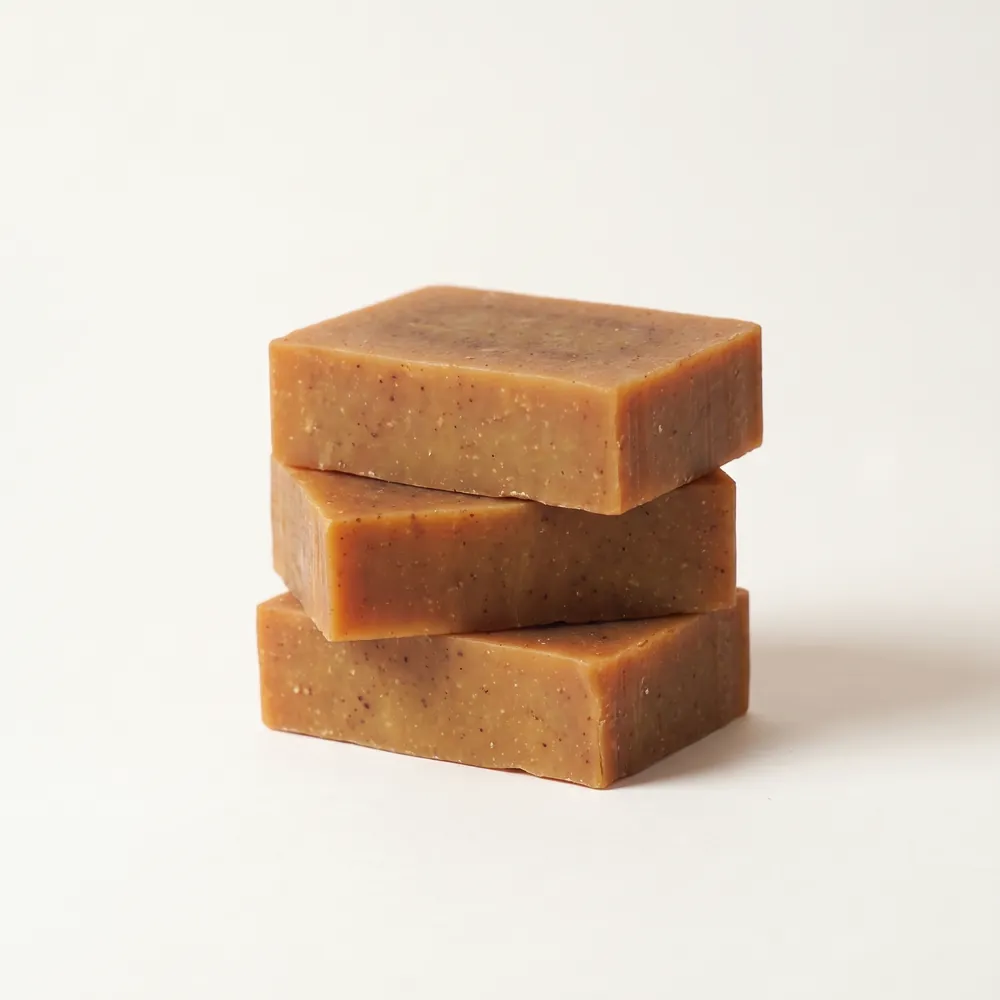Turmeric – Beer Artisanal Soap · three stacked soap bars | Lê Mai