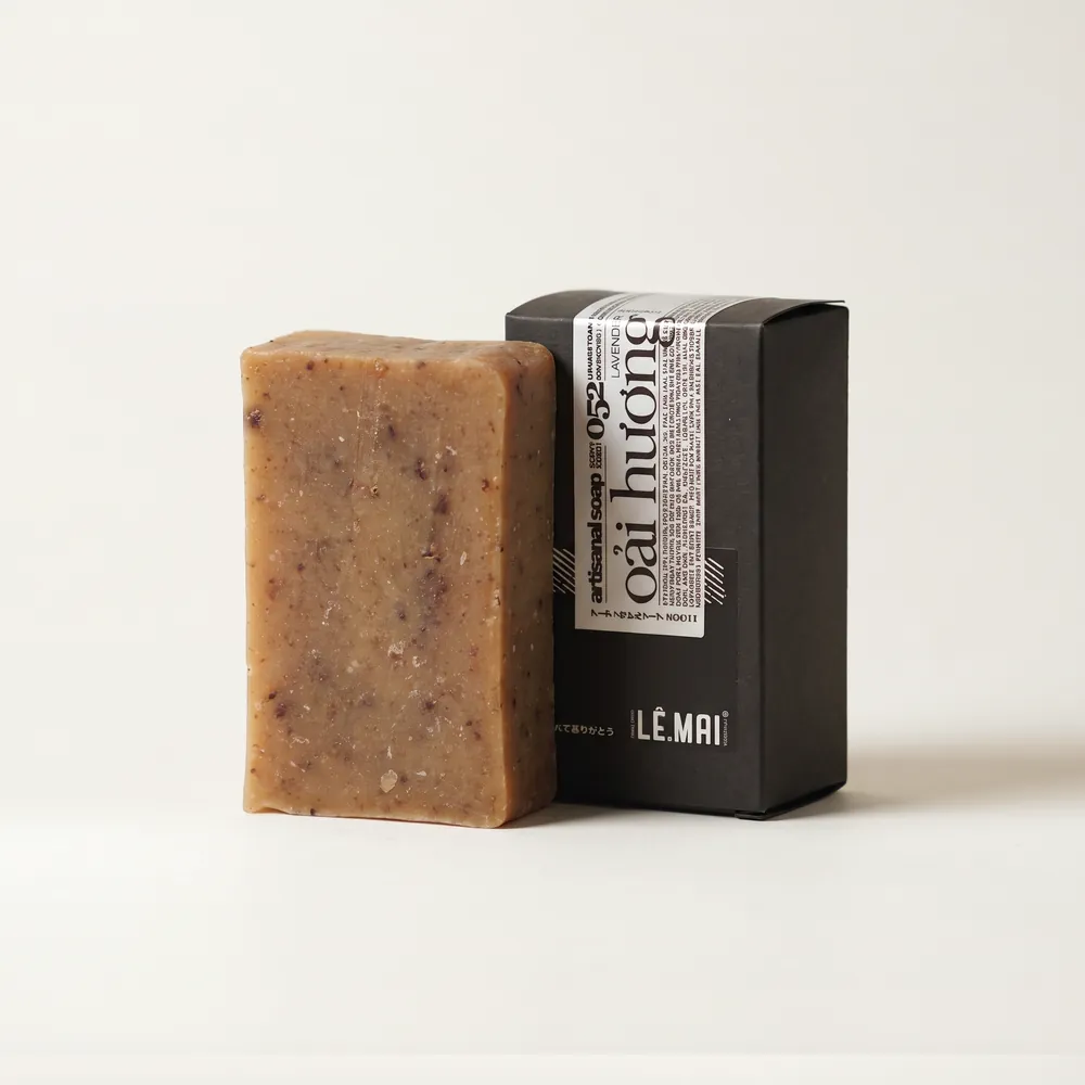 Lavender Artisanal Soap No.052 · soap bar and box | Lê Mai