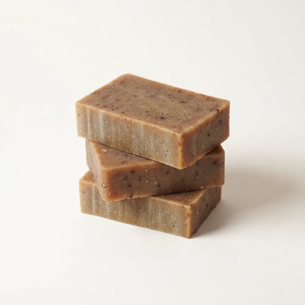 Lavender Artisanal Soap No.052 · three stacked soap bars | Lê Mai